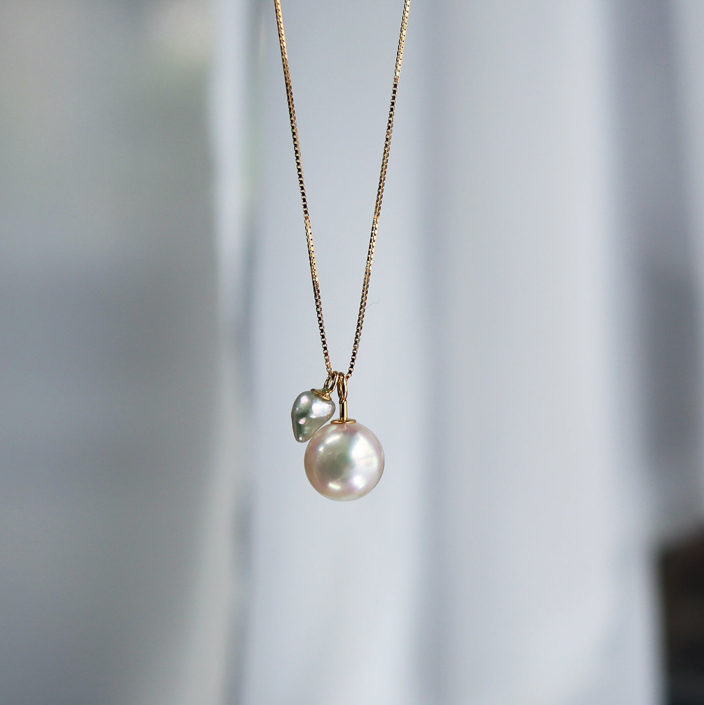 Tuplet Pearl Necklace - Akoya & Akoya Keshi
