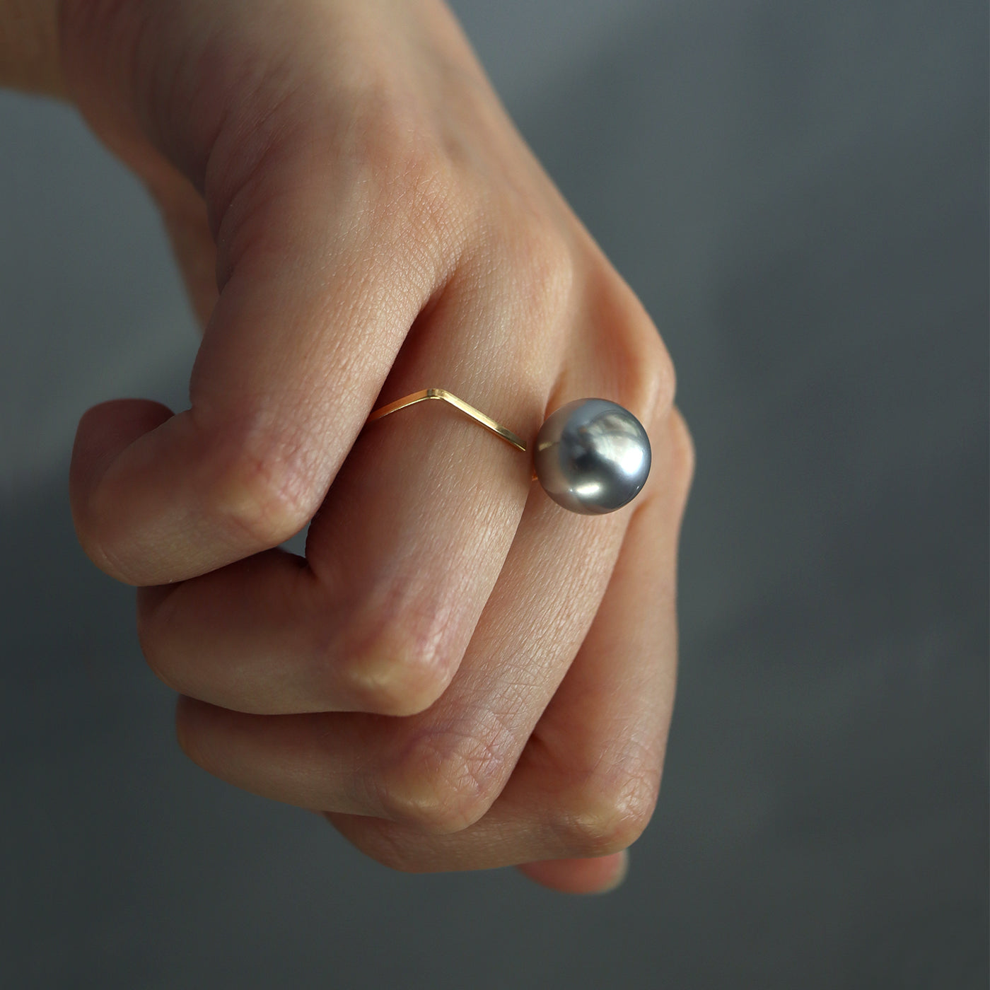 【BASE PARTS】18K YG Fill Gap Ring