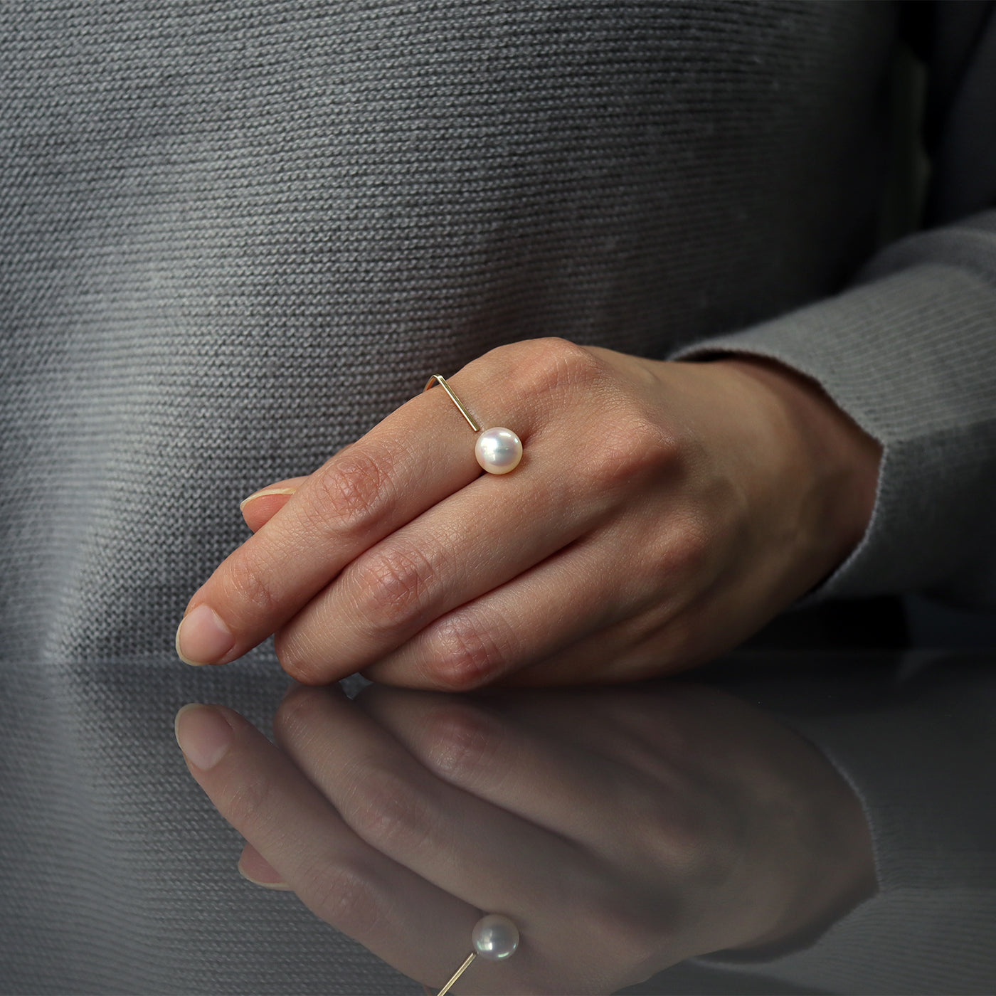 【BASE PARTS】18K YG Fill Gap Ring