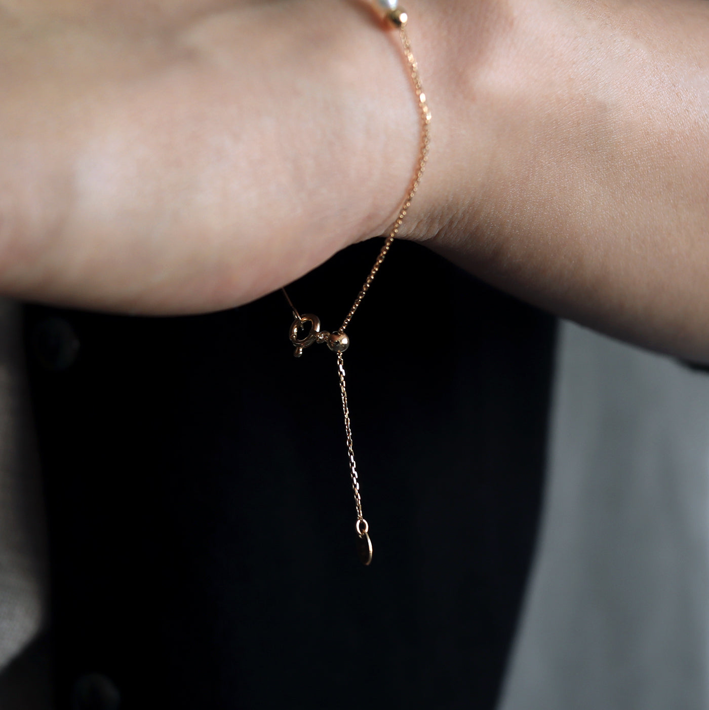 Graduated Pearl Chain Bracelet - Akoya Pearl