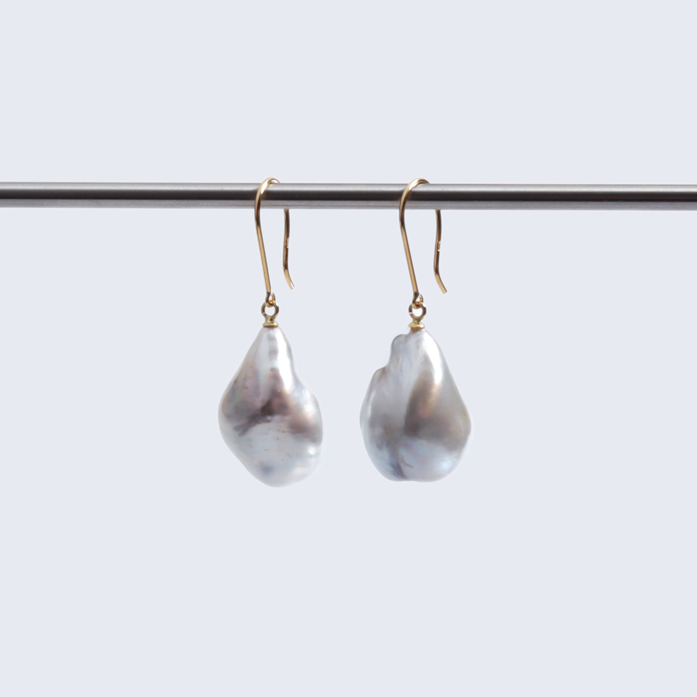 Tahitian Keshi Pearl Hanging Earrings