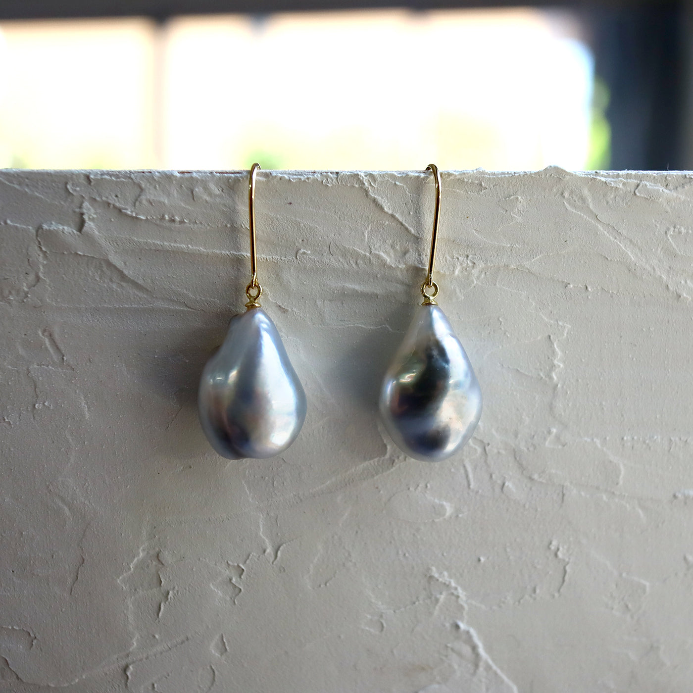 Tahitian Keshi Pearl Hanging Earrings
