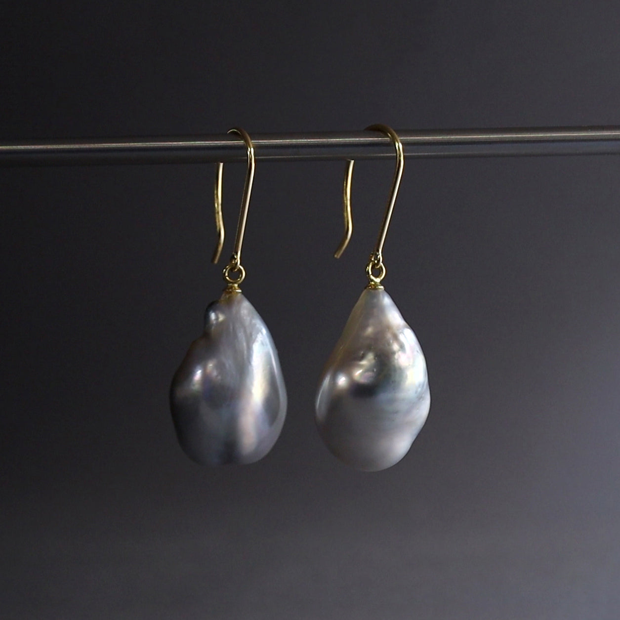 Tahitian Keshi Pearl Hanging Earrings