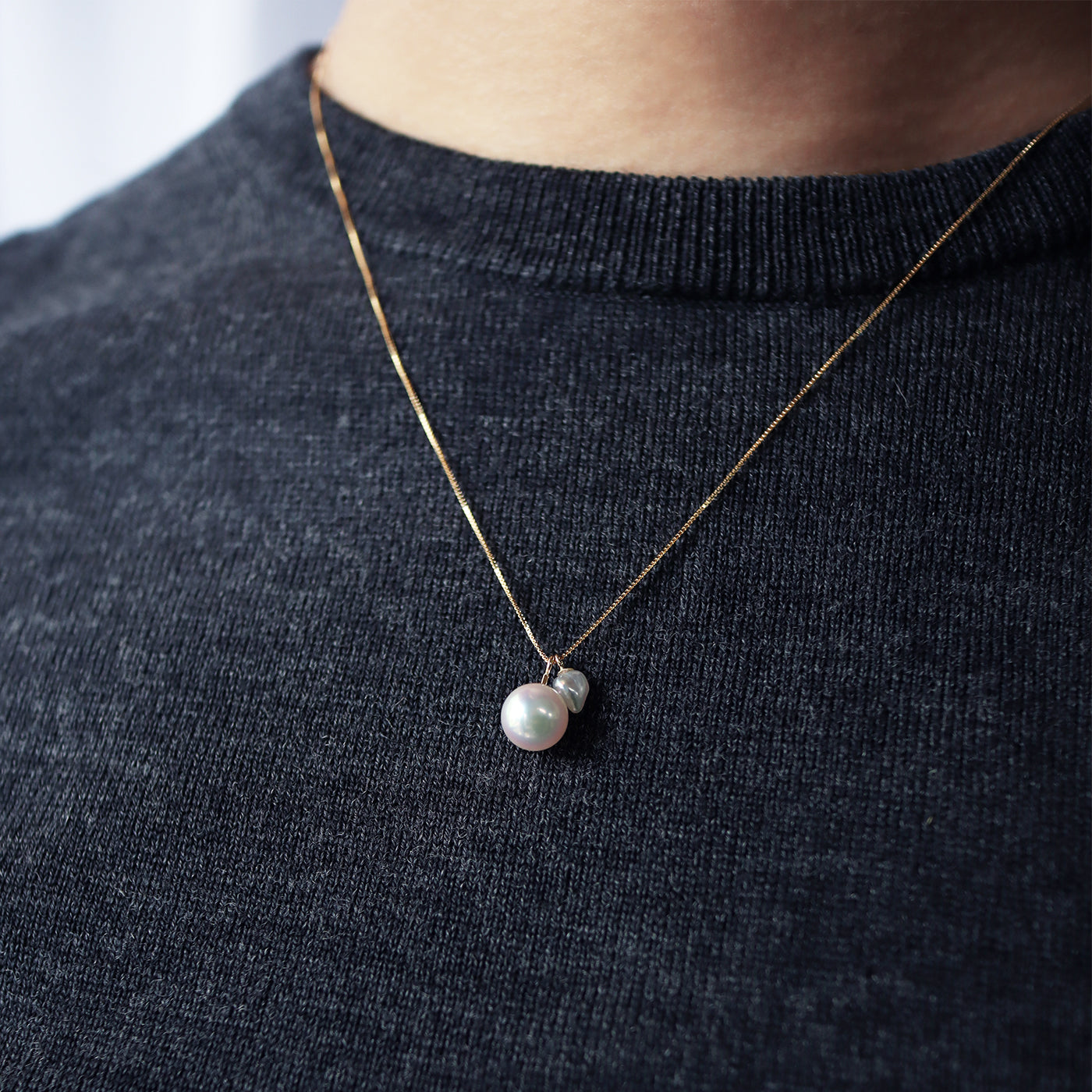 Tuplet Pearl Necklace - Akoya & Akoya Keshi
