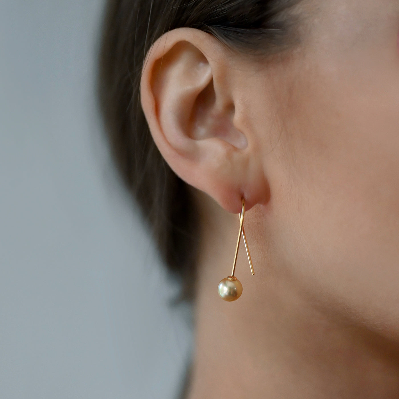 【BASE PARTS】K18YG Twist Hook Pierced Earring - For Right