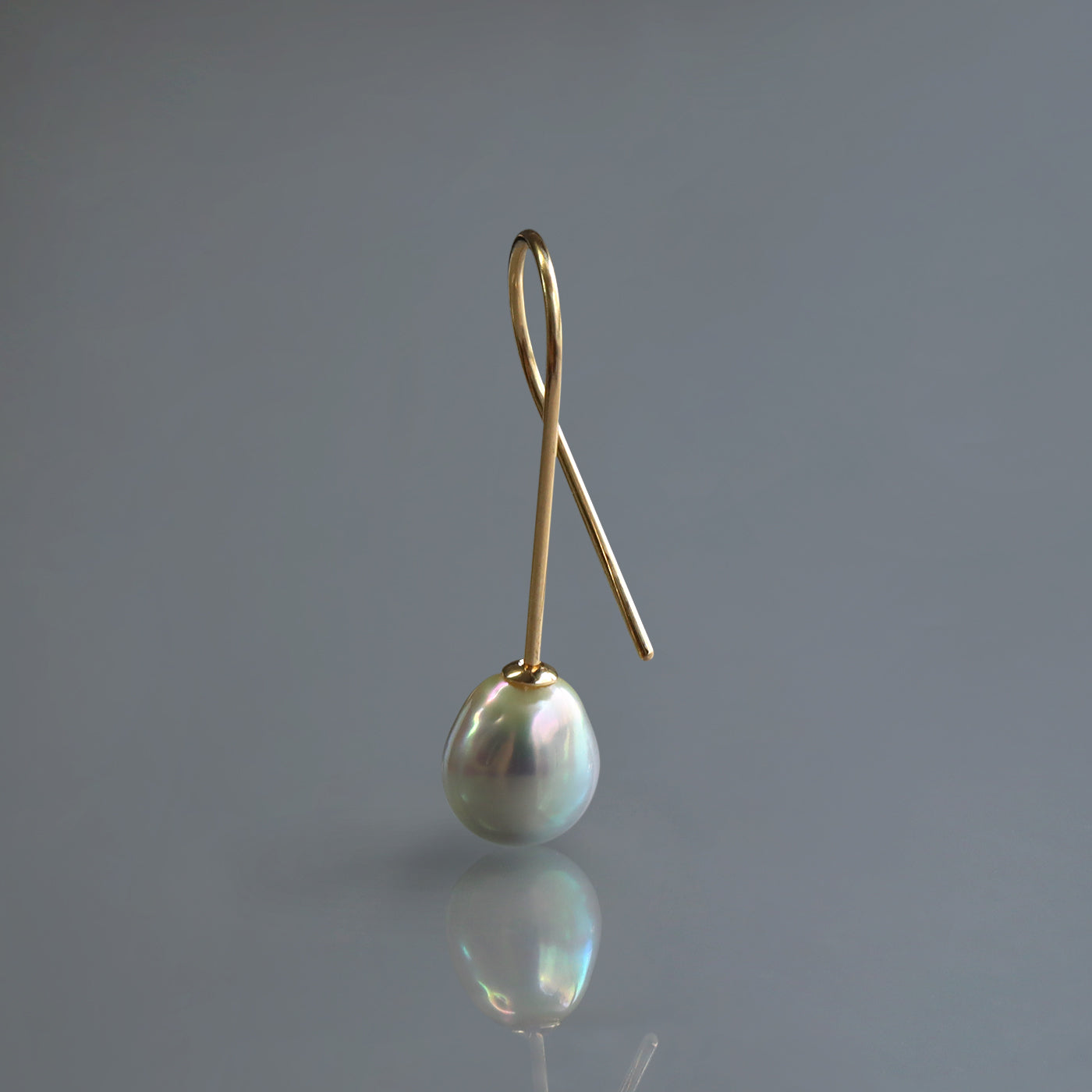 【BASE PARTS】K18YG Twist Hook Pierced Earring - For Right