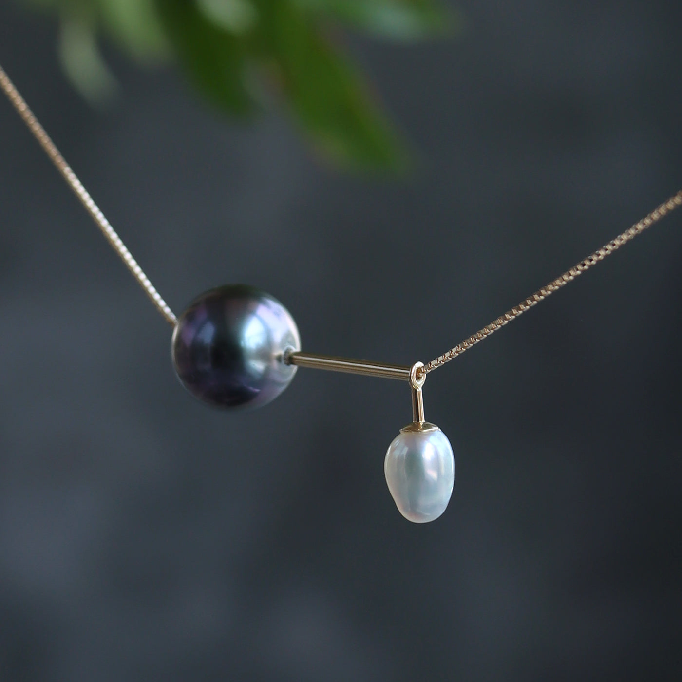 With Baby Necklace - Tahitian & Akoya Keshi