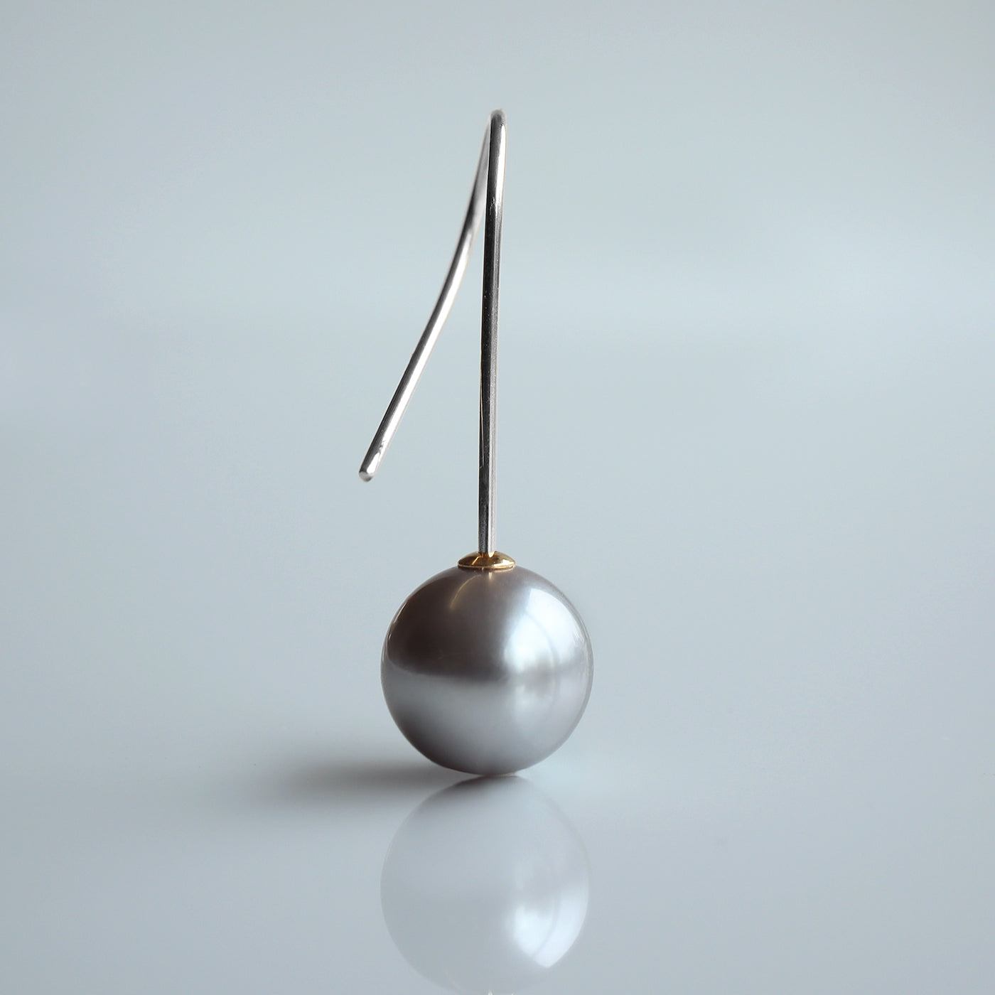 【BASE PARTS】18K YG C Hook Earring