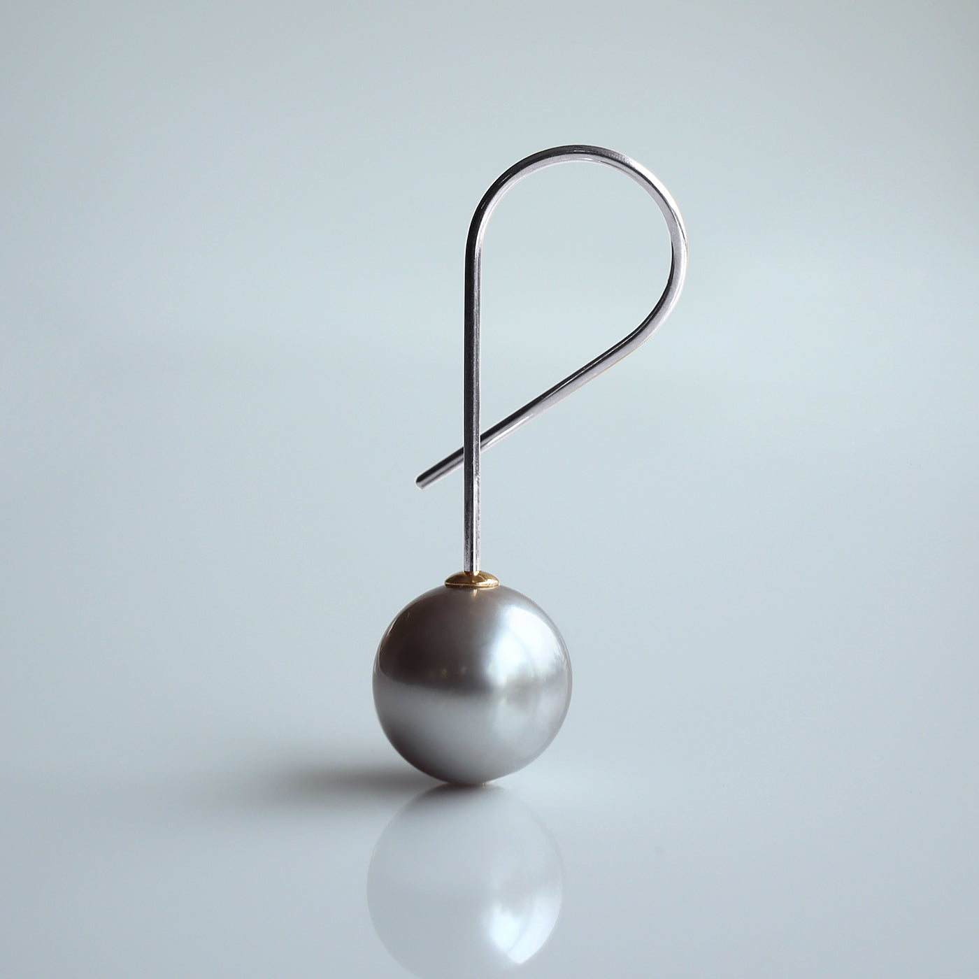 【BASE PARTS】18K YG C Hook Earring