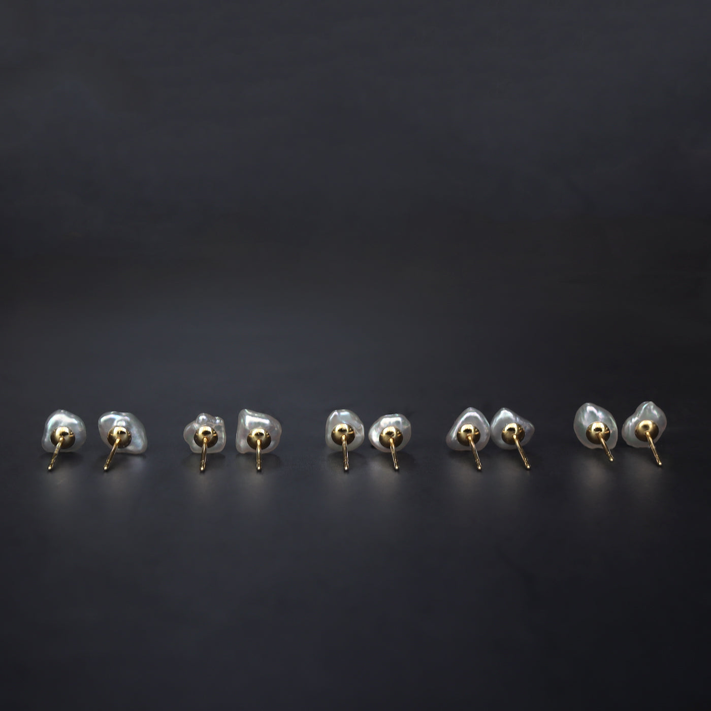 White Poppy Studs - 5mm Akoya Keshi