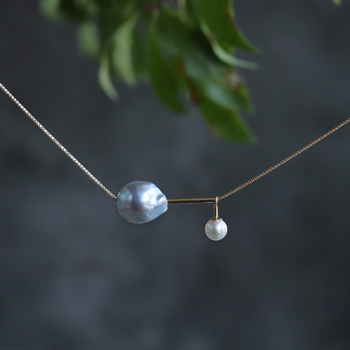 With Baby Necklace - Akoya & Tahitian Keshi
