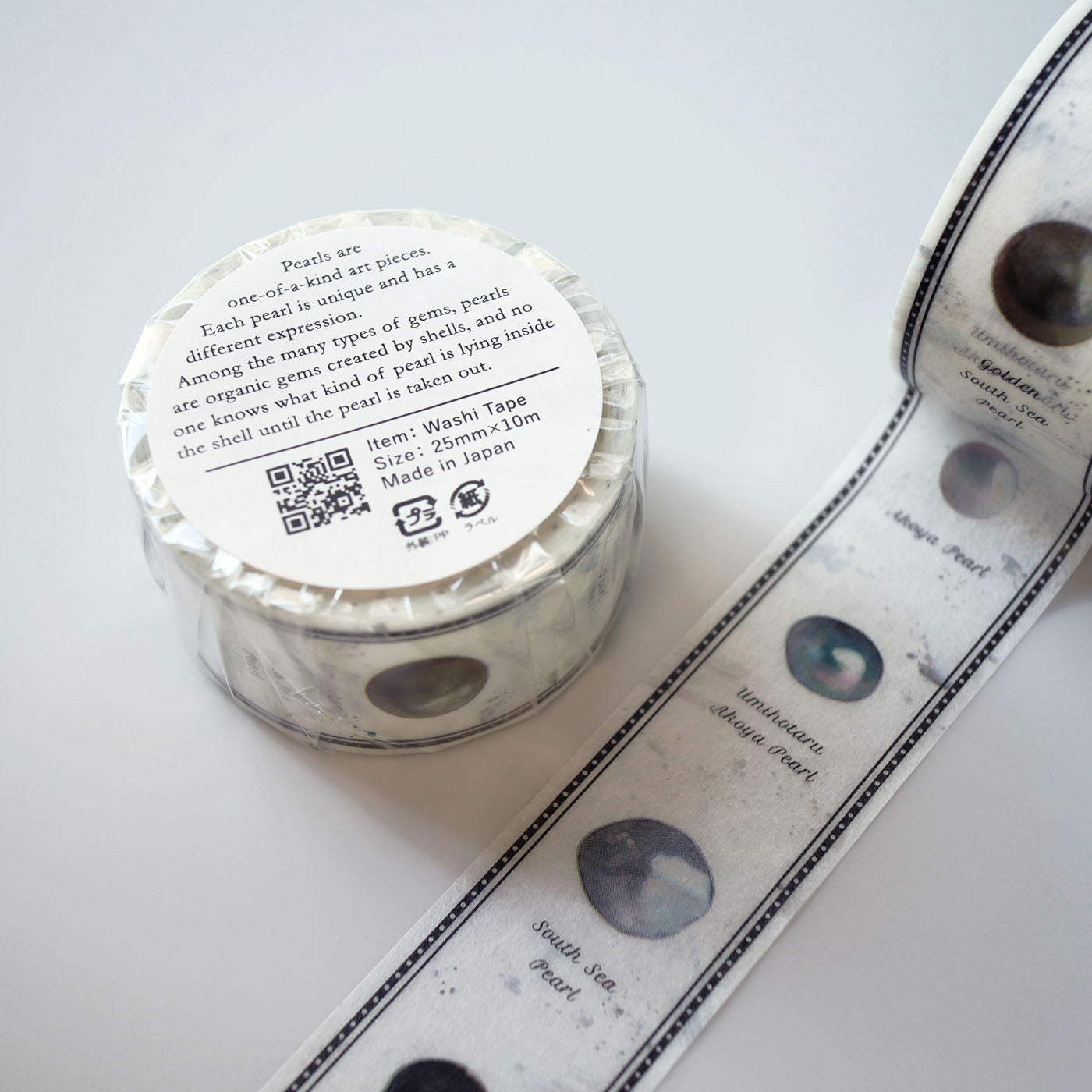 【COLLECTIBLE】Masking Tape "Types of pearls" 25mm