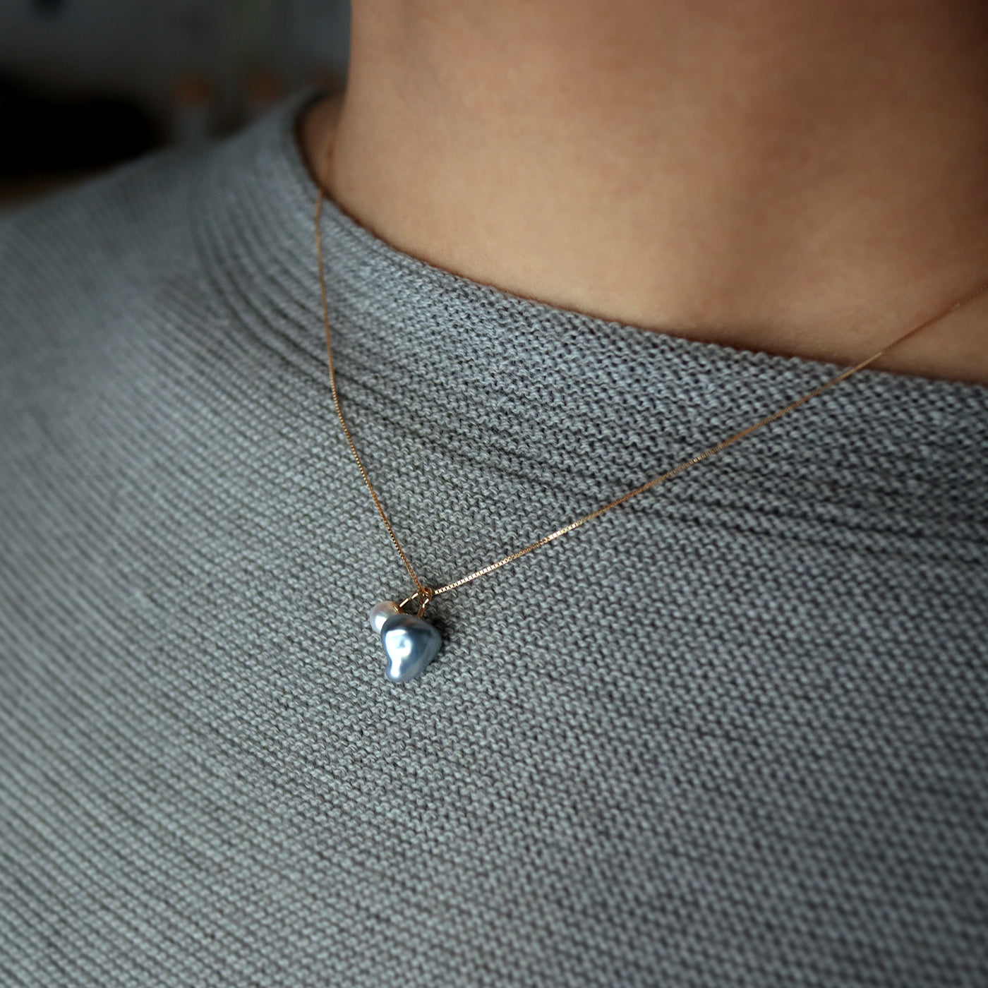 Tuplet Pearl Necklace - Tahitian Keshi & Baby Akoya