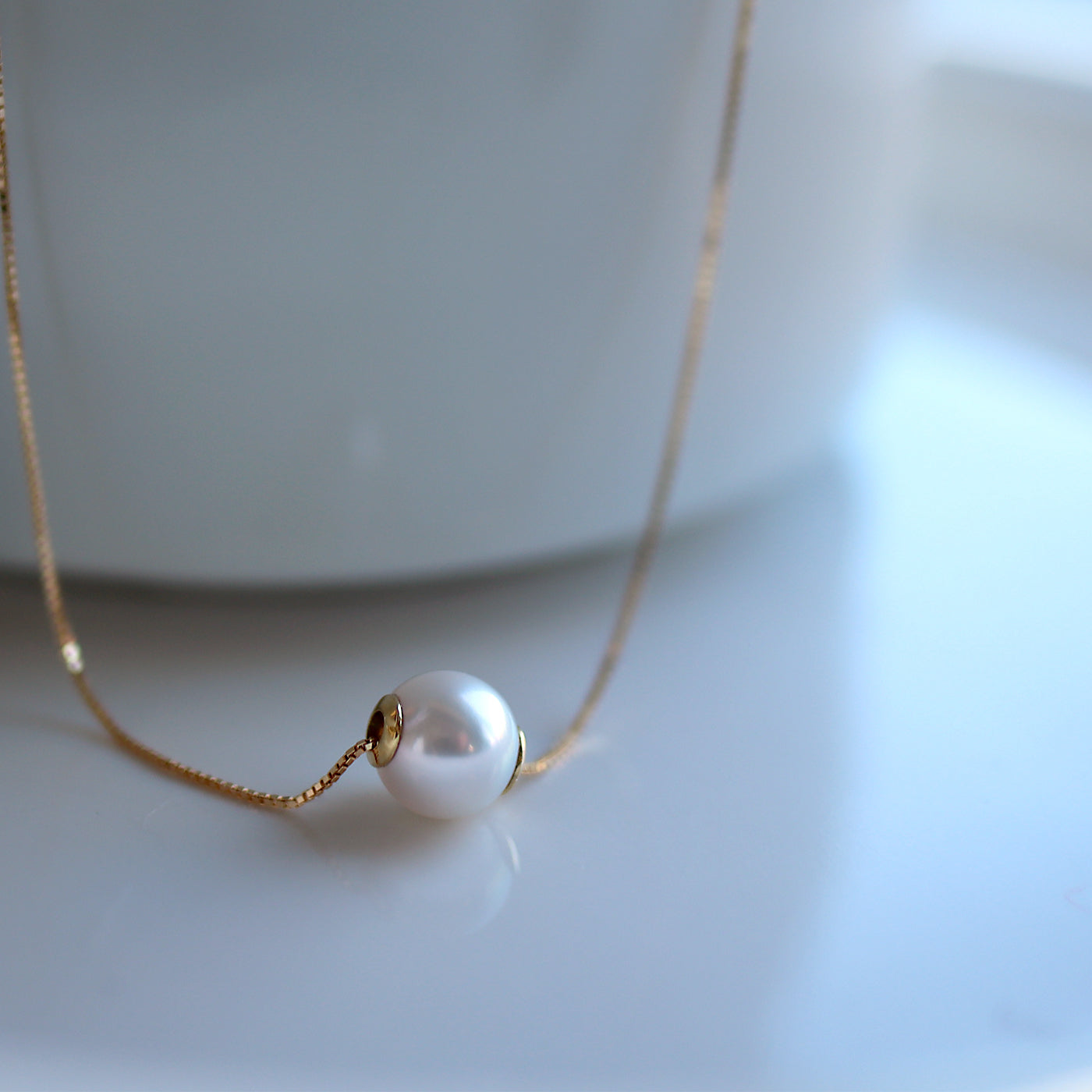 1pc. Pearl Chain Necklace - アコヤパール