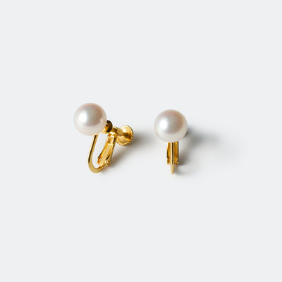 earring-65-70mm アコヤ パール 真珠 イヤリング ミニマル シンプル 正面