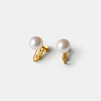 earring-75-80mm アコヤ パール 真珠 イヤリング ミニマル シンプル 正面