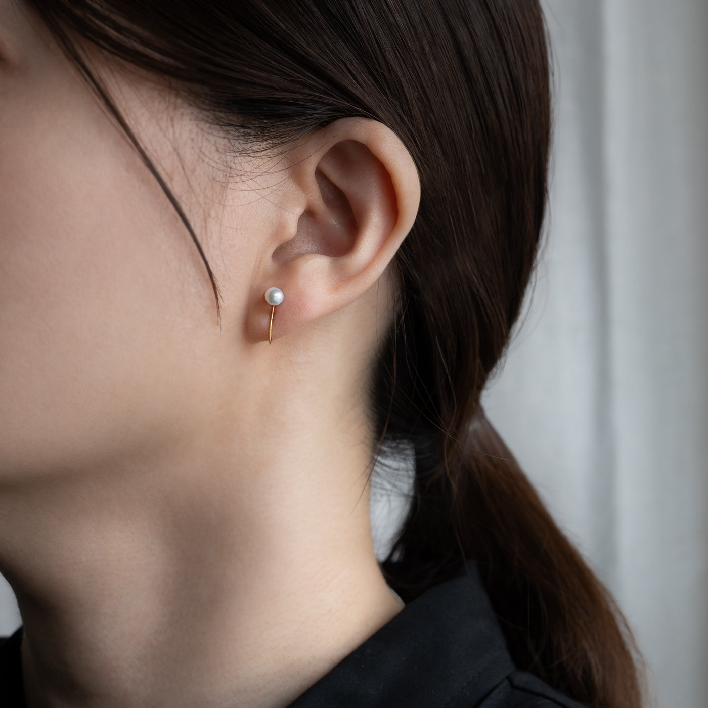 【ESSENTIALS】4.5-5.0mm Akoya Pearl Studs / Earrings  / GN