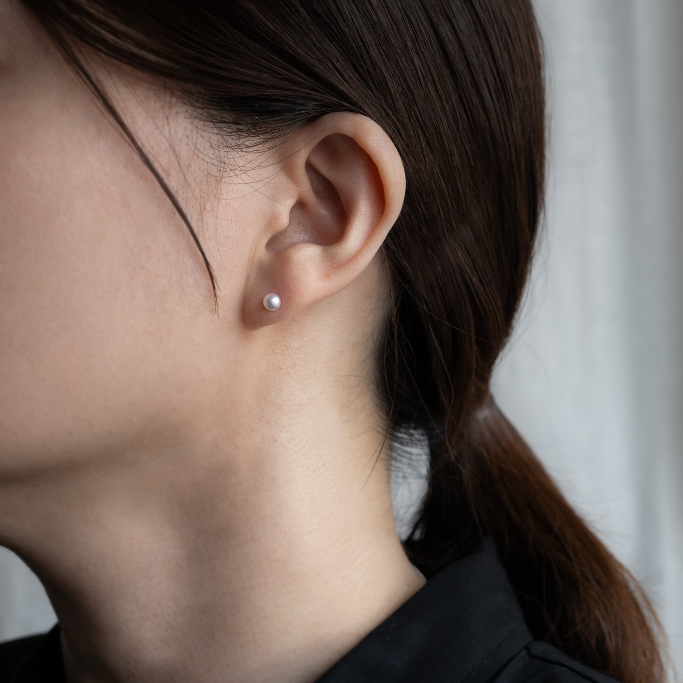 【ESSENTIALS】4.5-5.0mm Akoya Pearl Studs / Earrings  / GN