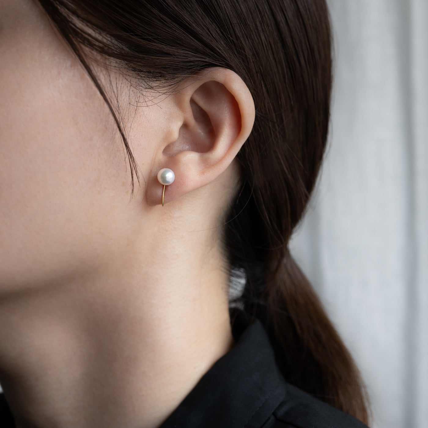 【ESSENTIALS】6.5-7.0mm Akoya Pearl Studs / Earrings / GN