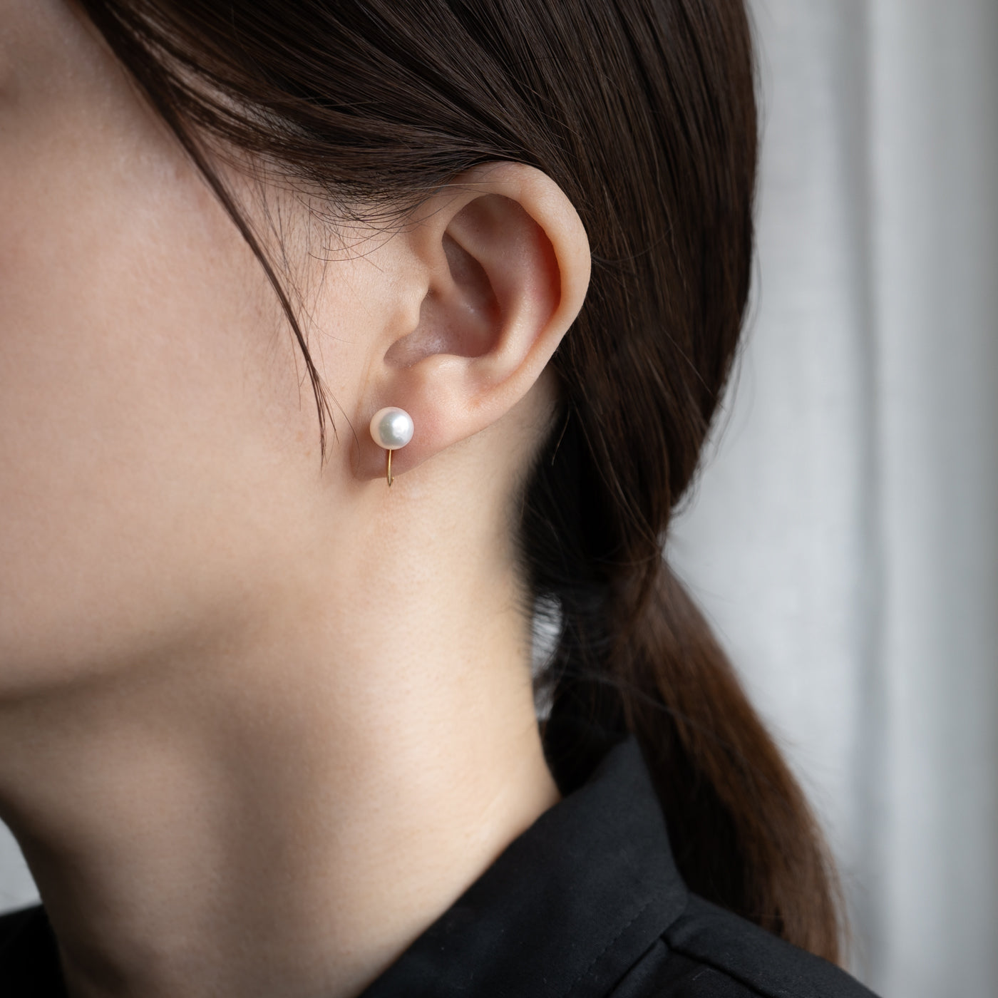 【ESSENTIALS】7.0-7.5mm Akoya Pearl Studs / Earrings / GN