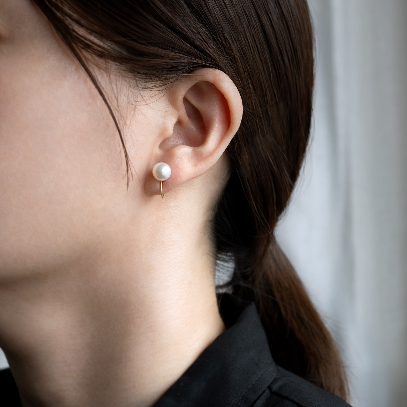 【ESSENTIALS】7.5-8.0mm Akoya Pearl Studs / Earrings / GN