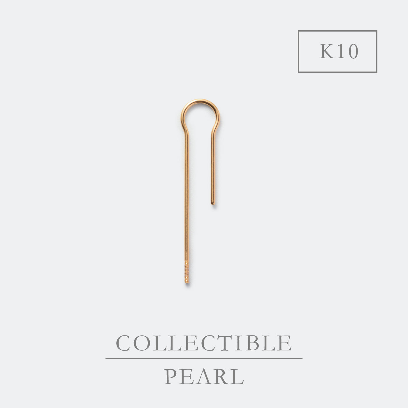 【BASE PARTS】K10YG Arc Hook Pierced Earring