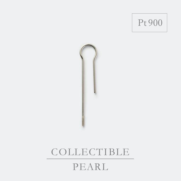【BASE PARTS】Pt900 Arc Hook Pierced Earring