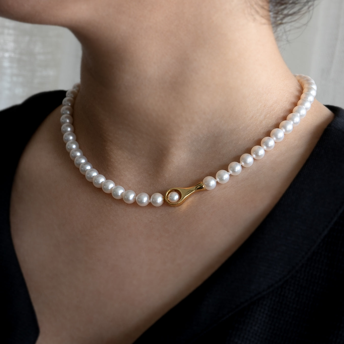 【ESSENTIALS】 6.5-7.0mm Akoya Pearl Necklace / B