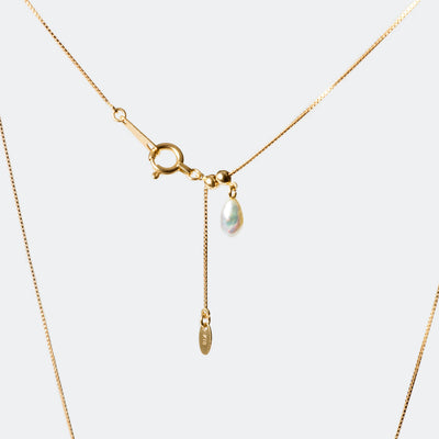 Wandering Pearl Chain Necklace - Akoya Keshi A