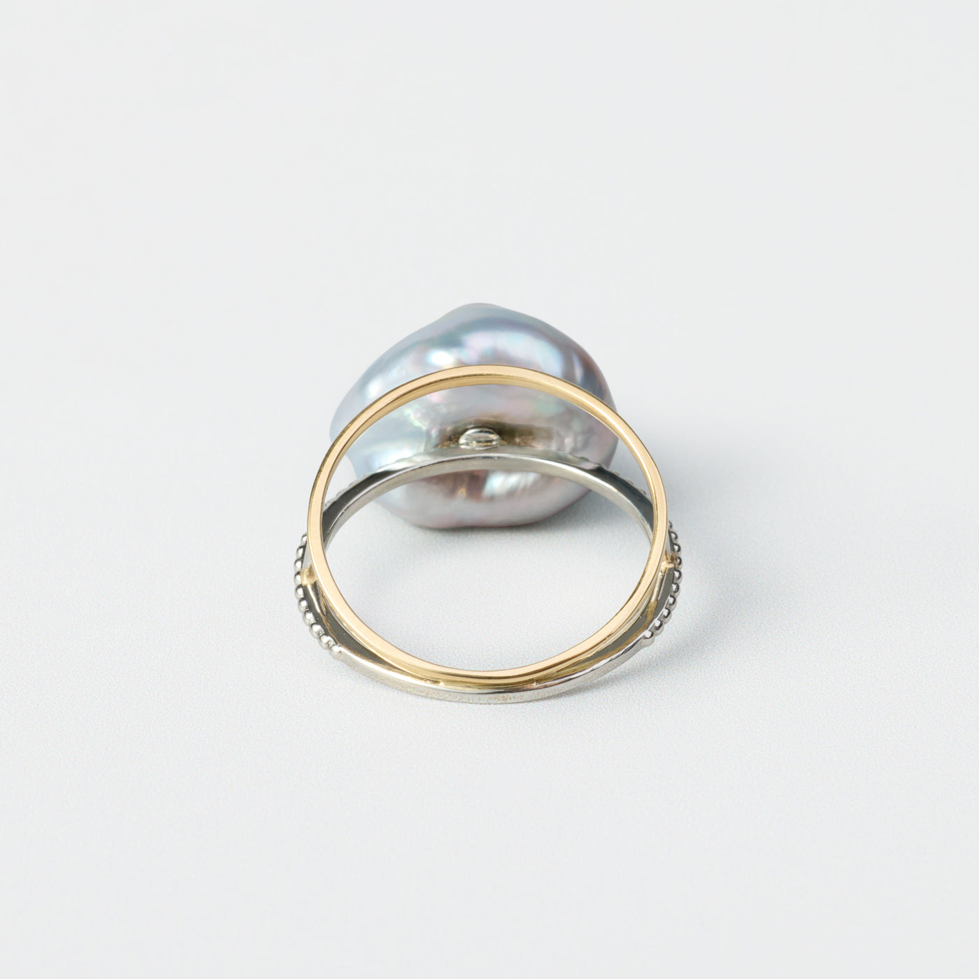 Mill & Flat Fusion Ring - Tahiti Keshi