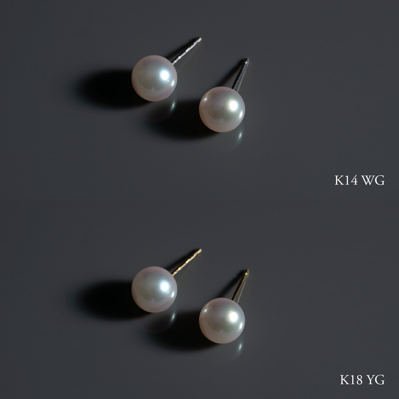 【ESSENTIALS】8.0-8.5mm Akoya Pearl Studs / Earrings / GN