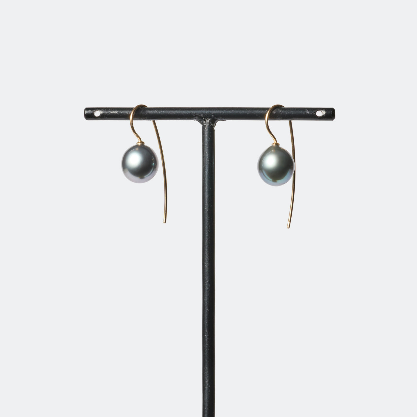 Trickle Hook Pierced Earrings - Tahitian Pearl