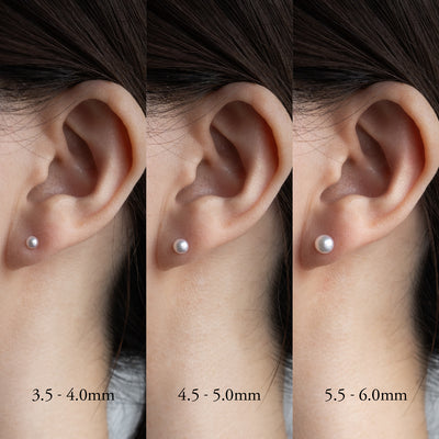 Studs_3.5-5.5mm アコヤ パール 真珠 ピアス ミニマル シンプル オケージョン 冠婚葬祭 着用