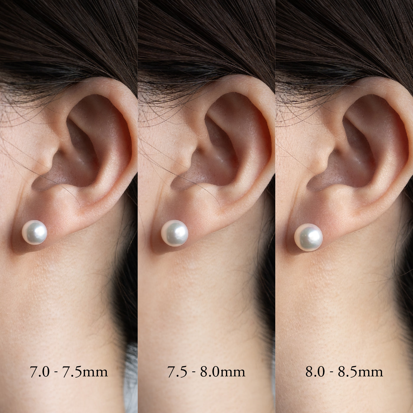 【ESSENTIALS】7.5-8.0mm Akoya Pearl Studs / Earrings / GN