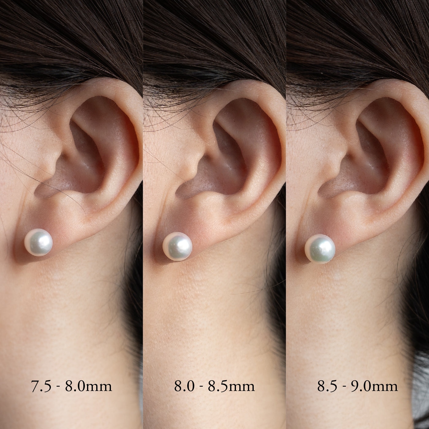 【ESSENTIALS】8.0-8.5mm Akoya Pearl Studs / Earrings / GN