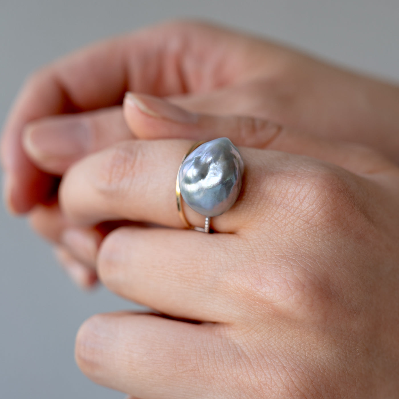 Mill & Flat Fusion Ring - Tahiti Keshi