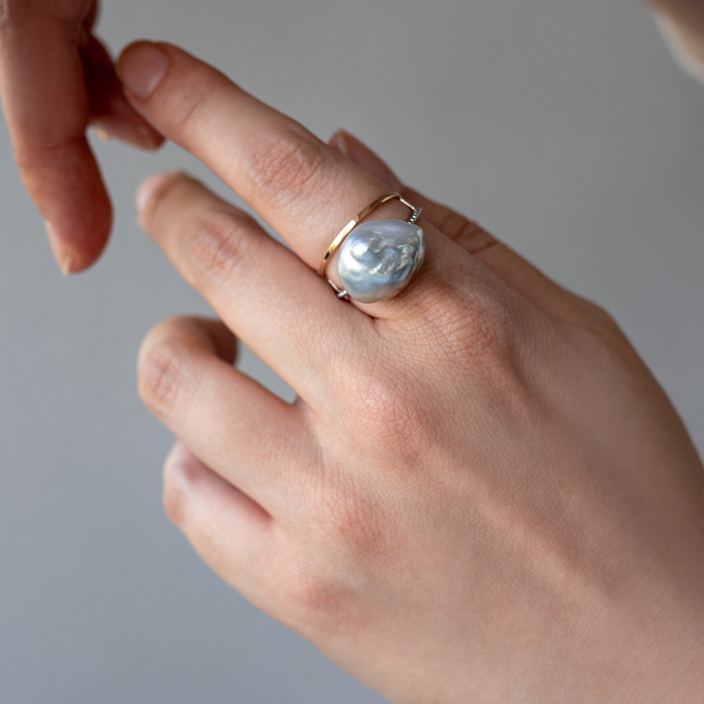 Mill & Flat Fusion Ring - Tahiti Keshi