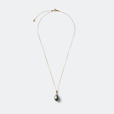 Ogee Bail Pendant - Tahitian Pearl