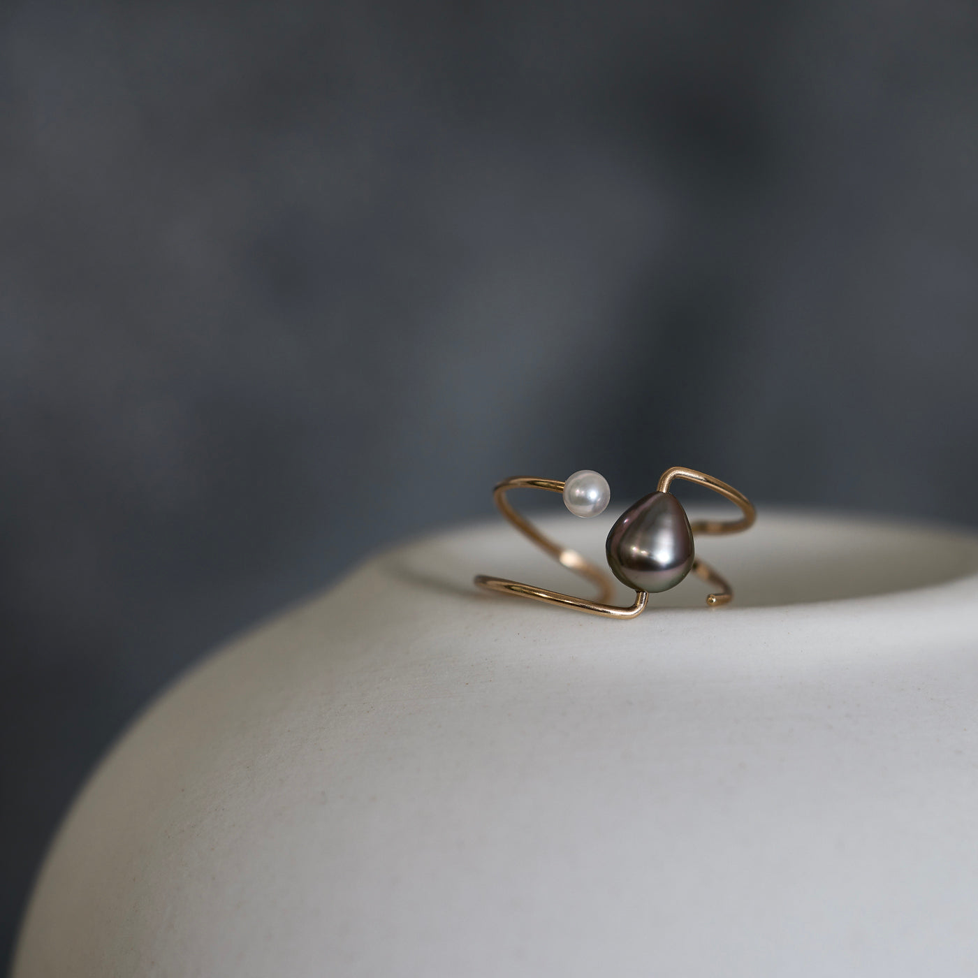 Clip Ear Cuff - Tahitian Keshi