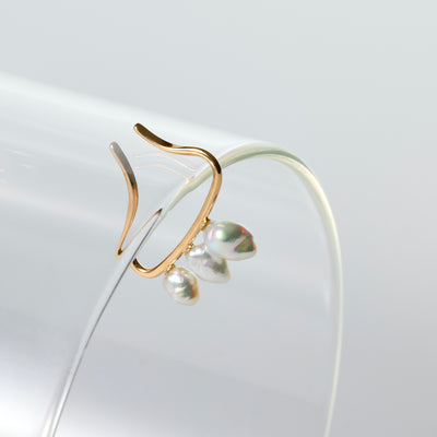 Image EarCuff 白 パール 真珠 イヤーカフ ミニマル シンプル イメージ sCenes