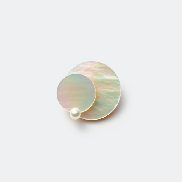 Pendulum Brooch - White MOP & Akoya Pearl A