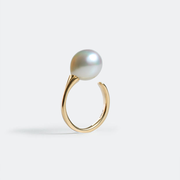 Flowing Open Ring - South Sea Pearl