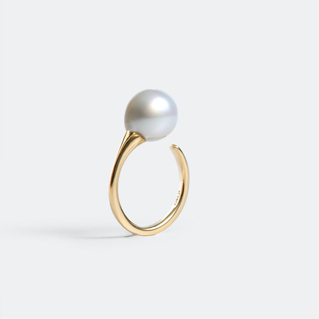 Flowing Open Ring - South Sea Pearl