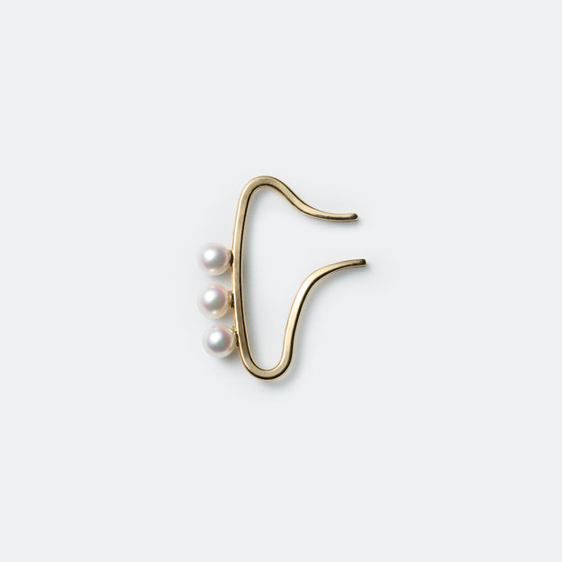 Ellipsis Ear Cuff - 3.5mm Akoya