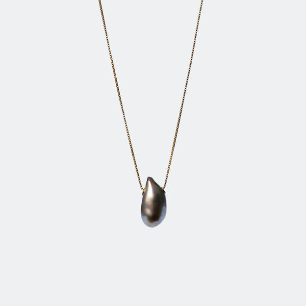 Pearl Tunnel Necklace - Tahitian Keshi