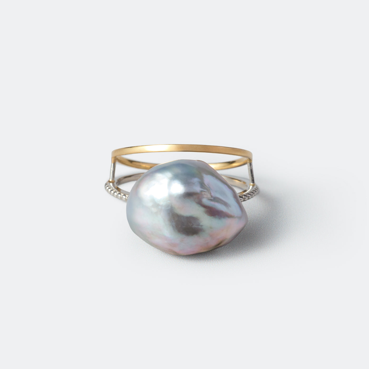 Mill & Flat Fusion Ring - Tahiti Keshi