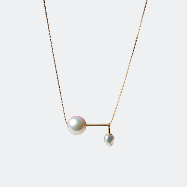 With Baby Necklace - Akoya&Akoya Keshi