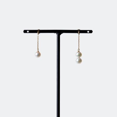 Main_earring アコヤ パール 真珠 チェーンピアス ミニマル シンプル sCenes
