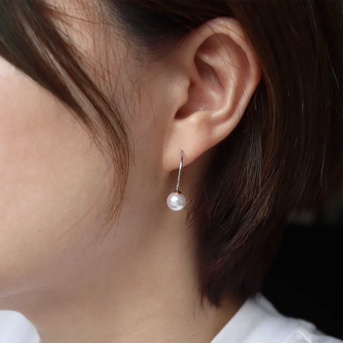 【BASE PARTS】Pt900 Circle Hook Pierced Earring