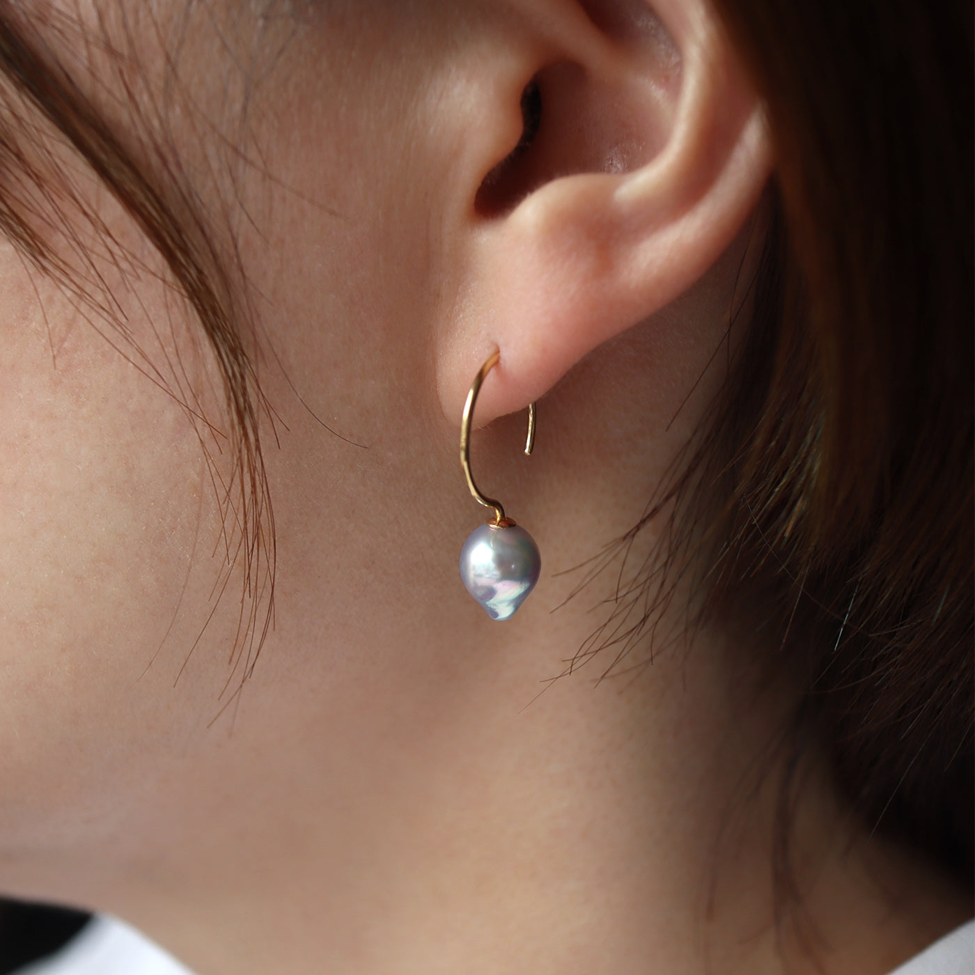 【BASE PARTS】18K YG Stud Earring with Butterfly Backing